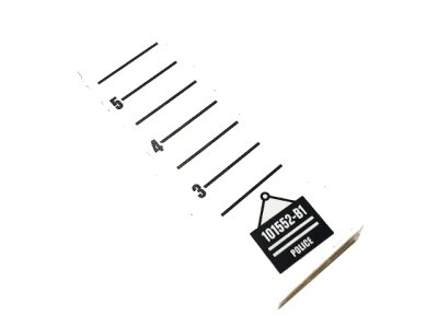 LEGO part Brick 1 x 2 x 5 with Sign '101552-B1', 'POLICE' and 3,4,5 Pattern (Sticker) - Set 60141 (2454pb169)
