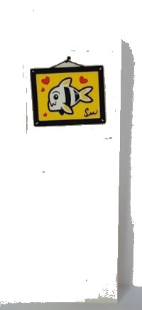 LEGO part Brick 1 x 2 x 5 with Picture of Fish and Hearts in Black Frame Pattern (Sticker) - Set 60174 2454pb214
