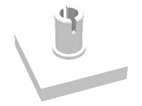 LEGO part Piastrella, Modificata 2 x 2 con Perno 2460