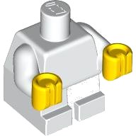 LEGO part Cuerpo Bebé / Niño Pequeño con Brazos Fijos con Patrón de Manos Amarillas Moldeadas 25128pb001