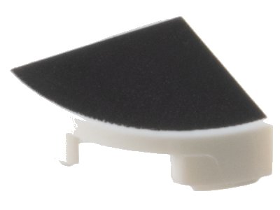 LEGO part Tile, Round 1 x 1 Quarter with Black Surface Pattern (25269pb035)