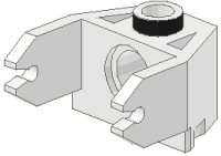 LEGO onderdeel Magneethouder 2 x 3 met Clips en Pinhole 2607