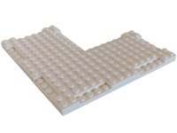 LEGO onderdeel Steen, Gewijzigd Hoek 16 x 16 x 2/3 met 7 x 7 Binnenhoek en 1 x 4 Zijinspringingen 2612