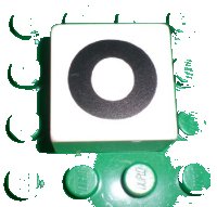 LEGO part Duplo, Baldosa 2 x 2 x 1 con Patrón de Letra Capital O Negra 2756pb322
