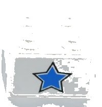 LEGO part Ladrillo 2 x 2 con Patrón de Estrella Azul (Pegatina) - Set 7970 3003pb074