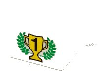 LEGO part Ladrillo 2 x 2 con Patrón de Copa 1er Lugar Dorada y Laureles 3003px2