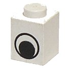 LEGO part Steen 1 x 1 with Eye Simple Black and White Pattern 3005pe1