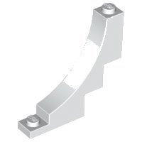 LEGO part Brick Curved 1 x 5 x 4 Inverted 30099
