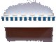 LEGO part Brick 1 x 6 with Ferry Squares Light Blue in 1 Line At Top Pattern (3009p22)