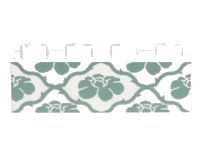 LEGO onderdeel Brick 1 x 4 with Sand Green Flowers and Vines Wallpaper Pattern 3010pb191