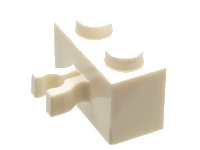 LEGO onderdeel Steen, Aangepast 1 x 2 met Gesplitste U Clip Dik (Verticale Grip) 30237a