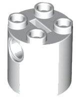 LEGO part Stein, rund 2 x 2 x 2 Roboter Körper - mit unterem Achsenhalter x Form + Ausrichtung 30361c