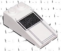 LEGO part Slope 18 4 x 2 with SW Imperial Shuttle Cockpit Pattern 30363px10