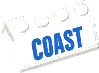 LEGO part Slope 45 2 x 4 with Blue 'COAST' Pattern (Sticker) - Set 60013 3037pb029