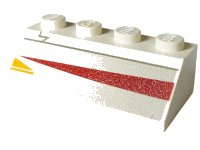 LEGO part Schräge 45 2 x 4 with Jedi Starfighter Pattern Model Right Side 3037px6
