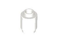 Stein, rond 1 x 1 en blanc, numéro de pièce LEGO 3062