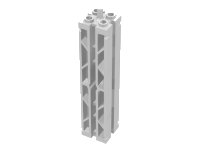 LEGO onderdeel Support 2 x 2 x 8 with Channels and Top Peg, Lattice on 2 Sides 30646a