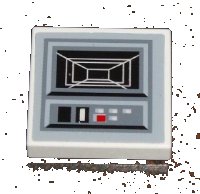 LEGO part Tile 2 x 2 with SW Star Destroyer Control Panel Pattern Port Side (Sticker) - Set 6211 3068pb0305