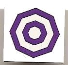 LEGO part Carreau 2 x 2 avec motif 2 cercles octogonaux violet foncé 3068pb0390