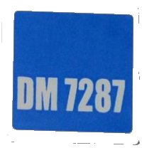 LEGO part Carreau 2 x 2 avec motif 'DM 7287' sur fond bleu (Autocollant) - Set 7287 3068pb0486