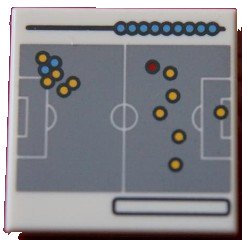 LEGO part Tile 2 x 2 with Football (Soccer) Field Strategy Chart Pattern (3068pb1003)