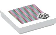 LEGO onderdeel Tile 2 x 2 with Super Mario Scanner Code Boo Pattern (Sticker) - Sets 71369 / 71399 / 71440 (3068pb1409)