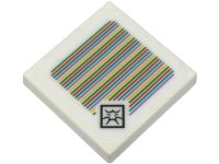 LEGO part Tile 2 x 2 with Super Mario Scanner Code Boo Pattern (Sticker) - Sets 71394 / 71436 3068pb1799