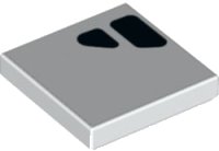 LEGO part Tile 2 x 2 with Black Air Vent Grille Pattern Model Left Side 3068pb1805L