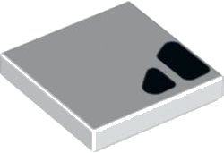 LEGO part Tile 2 x 2 with Black Air Vent Grille Pattern Model Right Side (3068pb1805R)