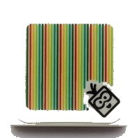LEGO part Tile 2 x 2 with Super Mario Scanner Code Lakitu Pattern (Sticker) - Set 71389 3068pb1856