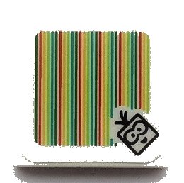 LEGO part Tile 2 x 2 with Super Mario Scanner Code Lakitu Pattern (Sticker) - Set 71389 (3068pb1856)