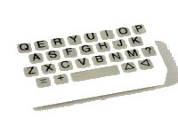 LEGO part Tile 1 x 2 with Computer Keyboard Simple Pattern 3069p80