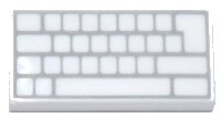LEGO part Tile 1 x 2 with Computer Keyboard Blank Keys Pattern 3069pb0856