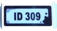 LEGO part Carreau 1 x 2 avec Motif 'ID 309' (Autocollant) - Set 70421 3069pb1143