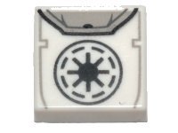 LEGO part Tile 1 x 1 with Black SW Galactic Republic Logo Backpack Pattern 3070pb268