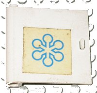 LEGO part Door 1 x 5 x 4 Left with Interfrigo Snowflake Logo Pattern (Sticker) - Set 147 3195pb03