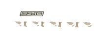 LEGO part Technic, Liftarm Thick 1 x 5 with Silver '3245' Pattern Model Left Side (Sticker) - Set 42043 32316pb027L