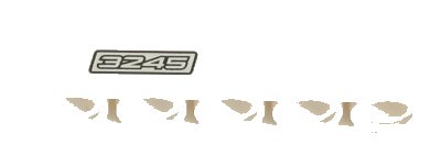 LEGO part Technic, Liftarm Thick 1 x 5 with Silver '3245' Pattern Model Left Side (Sticker) - Set 42043 (32316pb027L)