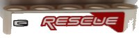 LEGO part Technic, Liftarm Thick 1 x 5 with Red and White 'RESCUE' and Black Door Handle Pattern Model Right Side (Sticker) - Set 42092 32316pb073R