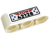 LEGO part Technic, Liftarm Thick 1 x 3 with Black '42128', Blue Stars and Red 'TOW' Pattern (Sticker) - Set 42128 32523pb33