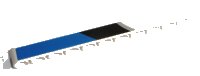 LEGO part Technic, Liftarm Épais 1 x 11 with Black, Blue and Silver Pattern Model Left Side (Sticker) - Set 42045 32525pb018L