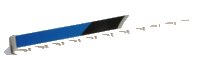 LEGO part Technic, Liftarm Épais 1 x 11 with Black, Blue and Silver Pattern Model Right Side (Sticker) - Set 42045 32525pb018R