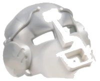 LEGO part Bionicle Mask Mahiki with Marbled Pearl Light Gray Pattern 32575pb01