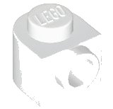 LEGO part Plate 1 x 1 x 2/3 Half Round with Side Stud 3386