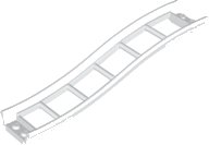 LEGO onderdeel Trein, Spoor Achtbaan Oprit Klein, 3 Stenen Hoogteverschil 34738