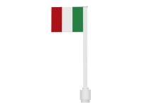 LEGO part Flag on Flagpole, Straight with Italy Pattern (Stickers) 3596pb15