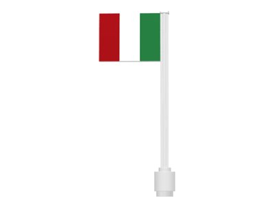 LEGO part Flag on Flagpole, Straight with Italy Pattern (Stickers) (3596pb15)