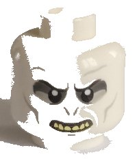 LEGO part Minifigure, Head Alien with HP Voldemort with Teeth and Nostrils Pattern 3626pb0486