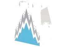 LEGO part Slope 65 2 x 2 x 2 with Bottom Tube with Minifigure Dress / Skirt / Robe, Dark Azure and Silver Jagged Lines Pattern (Ice Queen) 3678bpb092