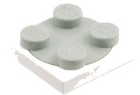 LEGO part Turntable 2 x 2 Plate with Light Gray Top (3680 / 3679) 3680c01
